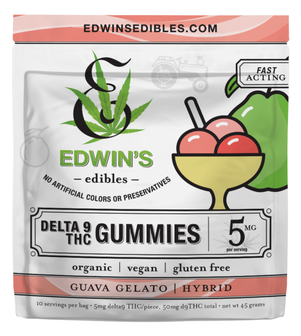 Guava Gelato - Hybrid - Delta 9 THC Fast Acting Gummies - front