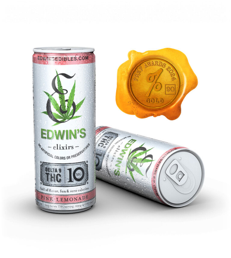 Quench your thirst with our Gold Medal winning Pink Lemonade THC Drinks by Edwin's Edibles & Elixirs. This beverage blends zesty lemon flavor with a hint of sweetness, all infused with THC for a delightful experience. Enjoy the delicious taste of Pink Lemonade while savoring the benefits of THC.